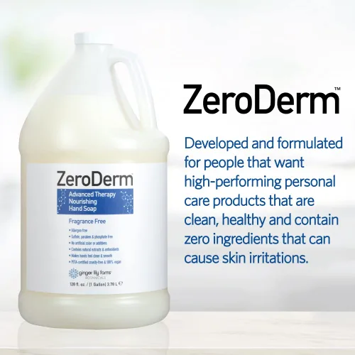 Vista 5 de Ginger Lily Farms Botanicals ZeroDerm Advanced Therapy - Repuesto de jabón líquido nutritivo para manos, 100% vegano, sin crueldad, sin fragancia