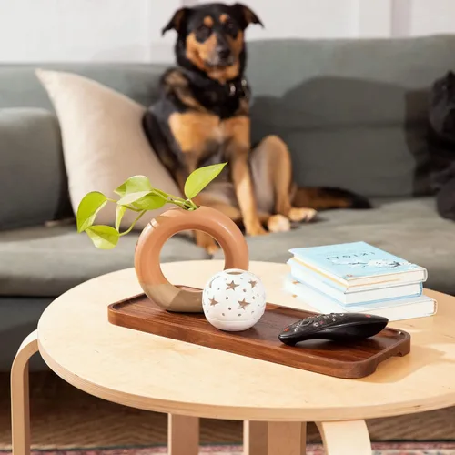 Vista 8 de Bandejas grandes de servir de madera maciza de acacia (17 x 6.5 pulgadas) rectangulares de madera para decoración del hogar, alimentos, verduras