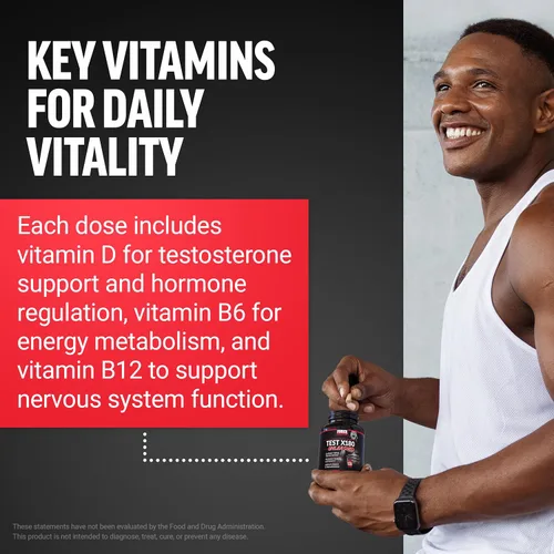 Vista 3 de Force Factor Test X180 Suplemento de apoyo de testosterona desatada para hombres con ingredientes avanzados de vitalidad masculina para ayudar a
