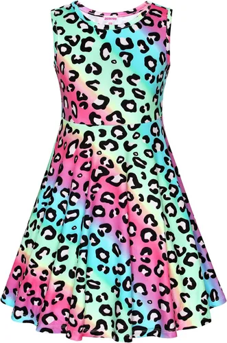 Vista 15 de Jeskids - Vestido de unicornio sin mangas para niñas. Gradiente amarillo rosa