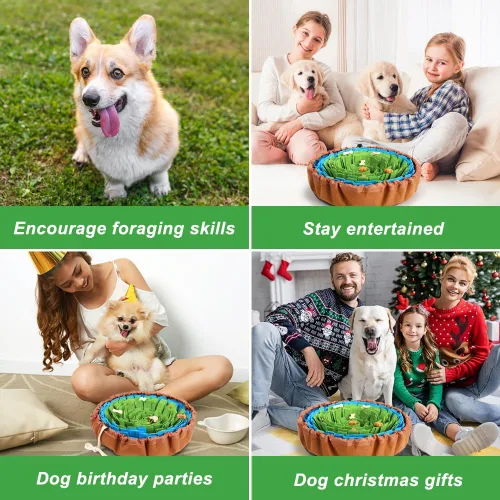 Vista 6 de Vivifying Tapete de olfateo para perros, alfombrilla ajustable para perros pequeños, medianos y grandes, juguete interactivo de enriquecimiento