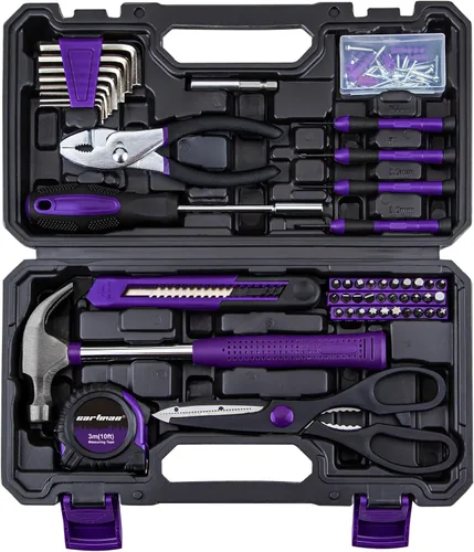 Vista 14 de CARTMAN Juego de herramientas para el hogar de 39 piezas, herramientas manuales esenciales para el hogar con estuche de almacenamiento de plástico