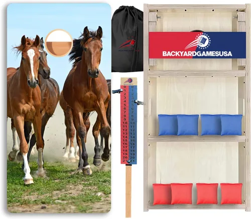 Vista 70 de BackYardGamesUSA Juego de tablas de Cornhole Pro Fabricado en Estados Unidos Abedul báltico 3/4 Sin rebote Patas triples gruesas Dos 2