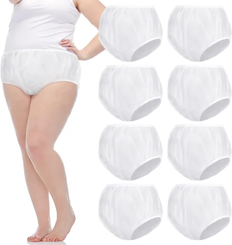 Vista 10 de 9 piezas de ropa interior impermeable para incontinencia, pantalones de plástico a prueba de fugas, protector de incontinencia, protector de pañal