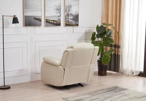 Vista 9 de Betsy Furniture 8018 - Juego de sillón reclinable de cuero reconstituido, para sala, sofá reclinable, sofá de dos piezas y sillón de cuero