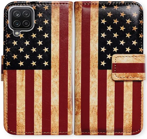 Vista 23 de Bcov Funda para Galaxy A12, funda de cuero con tapa y soporte para ranura para tarjeta y soporte para Samsung Galaxy A12 2021