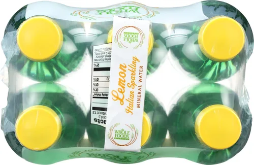 Vista 5 de Whole Foods Market, Agua mineral con gas de limón, 16.9 onzas líquidas, 6
