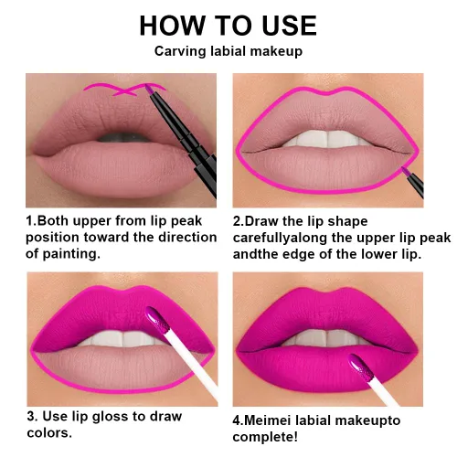 Vista 101 de evpct 1Pcs Lápiz de Labios Mate y Set de Lápiz de Labios Líquido para Mujeres, Lápiz de Labios Mate de Durazno Oscuro Púrpura, Resistente a Manchas