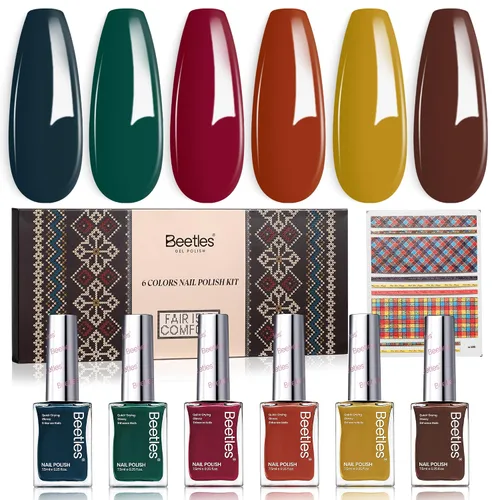 Vista 17 de Beetles - Juego de esmaltes de uñas rosa, corazones Aflutter 6 colores, rosa intenso y rojo 0-Corazones Aflutter