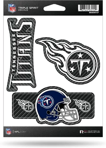 Vista 16 de Rico Industries NFL Football Triple Spirit Stickers Hoja de calcomanías triples