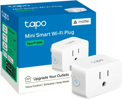 Vista 12 de TP-Link Tapo Enchufe inteligente Mini, Compatible con Matter, Compatible con Alexa, Google Home y Samsung SmartThings, Monitoreo de energía, 15A