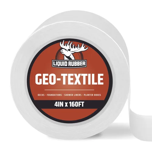 Liquid Rubber Geo-Textile - Repara fugas - Repara y restaura, fácil de usar, rollo de 4 pulgadas x 160 pies