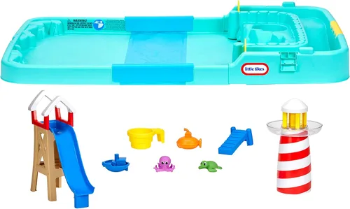 Vista 6 de Little Tikes Splash Beach Mesa de Agua Splash Pad para Niños, Niños, Niñas de 2+ Años