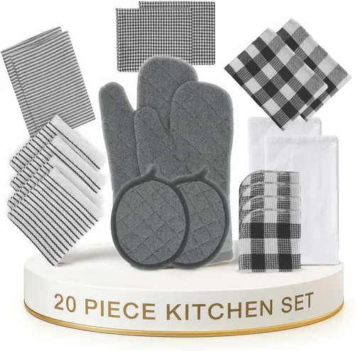 Vista 62 de LANE LINEN Paños de cocina 100% algodón, ultra suaves, absorbentes, de secado rápido, toallas de cocina, paños de lavado multitejido