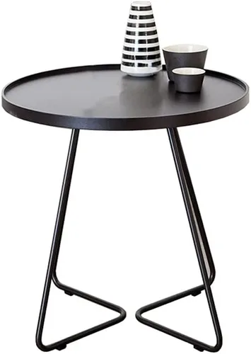 Vista 5 de Side Table Couch Side Tables Coffee Table Wrought Iron Non-Slip Tea Table Home Sofa Side Table Bedroom Living Room Corner Coffee Side Table Bedside