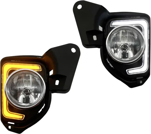 Vista 18 de Montaje de luces antiniebla para Nissan Versa 2015-2019, luces de conducción con bombillas halógenas y biseles, kit de cableado e interruptor, lente