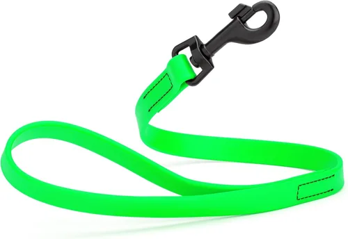 Vista 28 de Dogline Biothane - Correa impermeable para perro, correa de nailon con revestimiento fuerte, con herrajes negros, a prueba de olores, fácil