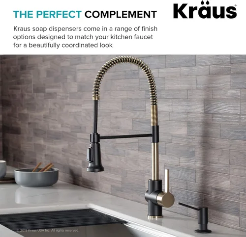 Vista 6 de Dispensador de jabón y loción Kraus para cocina en acero inoxidable, KSD-41SS