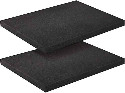 Vista 9 de Okuna Outpost Hojas de espuma de embalaje, 16 x 12 pulgadas, 1/2 pulgada de grosor, paquete de 2, color negro, insertos de espuma personalizables