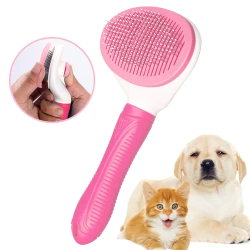 Vista 9 de Cepillo de limpieza automática para el aseo de mascotas - Elimina la capa interior suelta y la muda, adecuado para gatos y perros de pelo largo