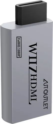 Vista 9 de AUTOUTLET Wii to Hdmi Converter Output Video Audio Adapter, with 1M HDMI Cable Wii2HDMI 3.5mm Audio Video Output Supports 7201080P All Wii Display