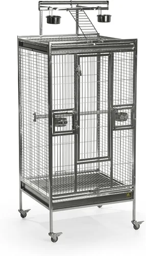 Prevue Pet Products Jaula de acero inoxidable para pájaros, acero inoxidable, mediana