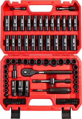 Vista 12 de Juego de extensión de enchufe de 1/4 pulgadas, juego de 4 barras de extensión de un cuarto de pulgada de 2 pulgadas/1.969 in, 3 pulgadas/2.953 in, 4