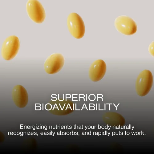 Vista 6 de HUMAN NATURE Jump Start: Sarga de bisonte alimentada con pasto silvestre y aceite MCT, suplemento de enfoque con vitaminas esenciales