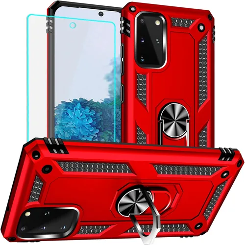 Vista 14 de Yiakeng Funda para Samsung Galaxy S20 FE, funda Galaxy S20 FE 5G con protector de pantalla HD, fundas protectoras de grado militar con anillo