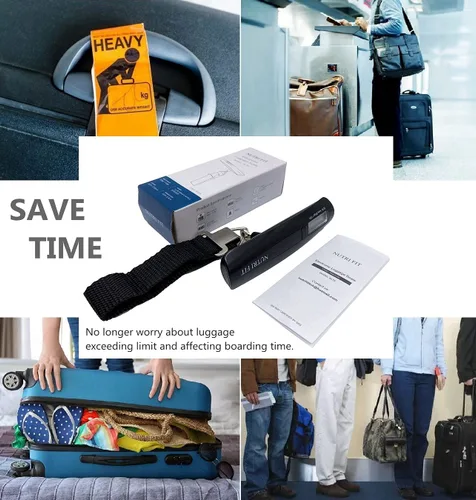 Vista 8 de NUTRI FIT Báscula de peso para equipaje, báscula de pesaje de peces digital de mano P01, EL70-BLACK, talla única, Peso máximo 110 libras