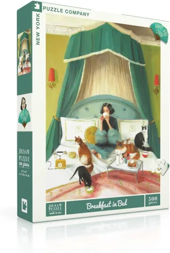 New York Puzzle Company - Janet Hill Breakfast in Bed - Rompecabezas de 500 piezas para adultos por Janet Hill