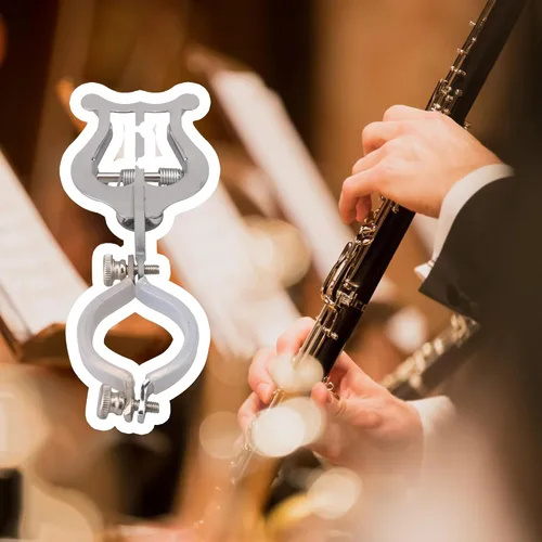 Vista 3 de Piezas de repuesto de plata del clip de la hoja musical de la lira del sostenedor de la abrazadera del clarinete