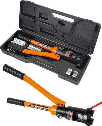 Vista 9 de AMZCNC Pinza de Engarzamiento Hidráulica de 16 Toneladas para Cables de Batería Terminal de Engarzamiento con Troqueles Estándar de EE. UU.