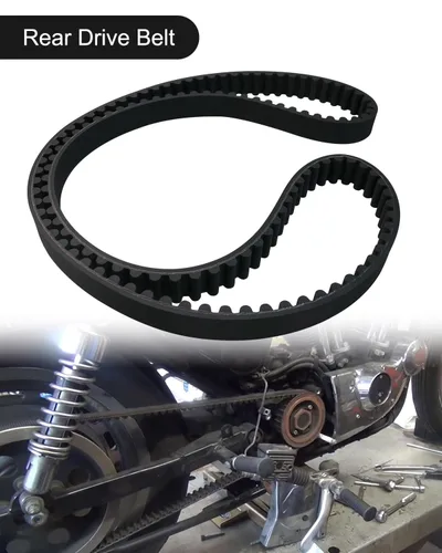 Vista 6 de Correa de transmisión trasera 128T de 1 1/8 pulgadas para Harley Davidson Sportster 883 y 1200 1991-2003, sustituye a 40022-91 58-420 1204-0042