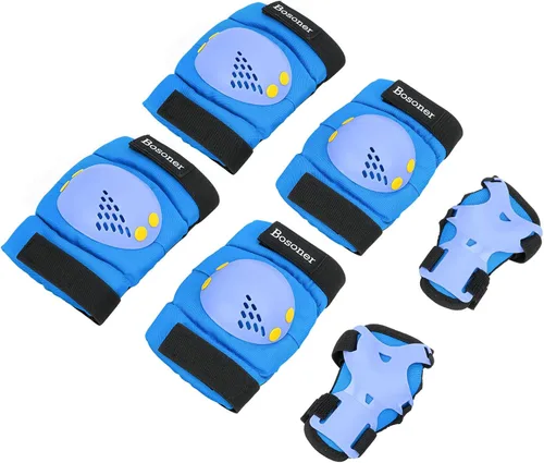 Vista 5 de BOSONER Rodilleras/Coderas/Muñequeras para Niños/Jóvenes de 3-15 Años, Conjunto de Equipo Protector Infantil para Patines, Ciclismo, Bicicleta BMX