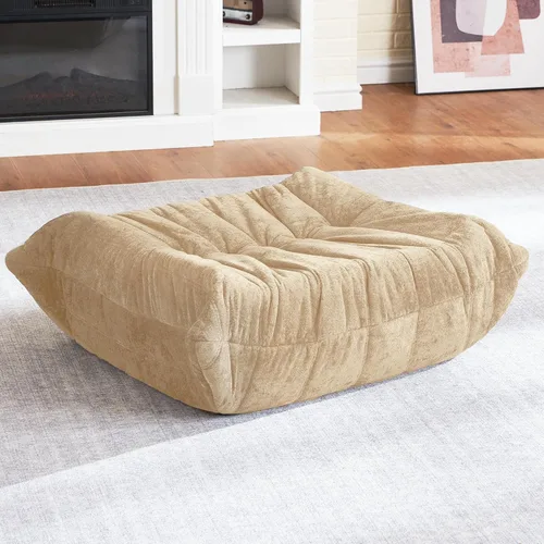 Vista 32 de HABUTWAY Puf Otomano, Reposapiés, Silla junto a la Chimenea, Sofá Puf Perezoso de Espuma Viscoelástica para Sala de Estar, Dormitorio, Dormitorio