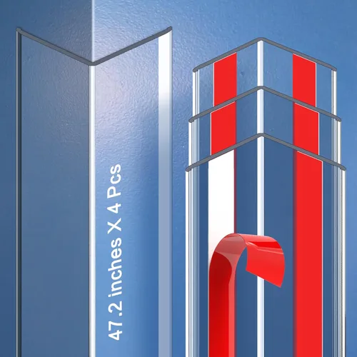 Vista 32 de Mini protectores de esquina autoadhesivos transparentes para pared, bonitos protectores de esquina y protector de bordes para marco de puerta