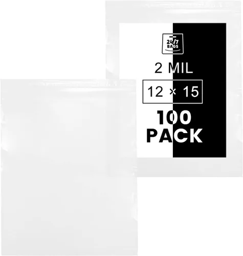 Vista 20 de 6" X 9" (100 bolsas) Bolsas de plástico transparente con cierre zip resellable de 2 mil