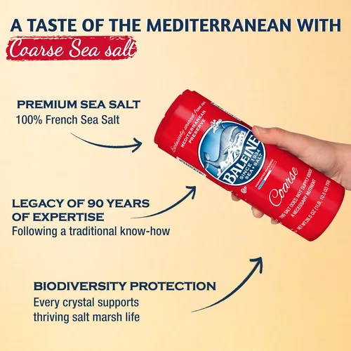 Vista 3 de La Baleine Sal marina gruesa, bote de 26.5 onzas