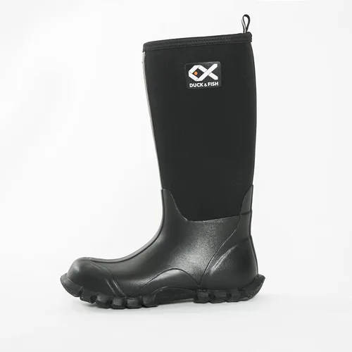 Vista 2 de Duck and Fish Buck Man 16 pulgadas Negro Pesca Caza Neopreno Goma Rodillera