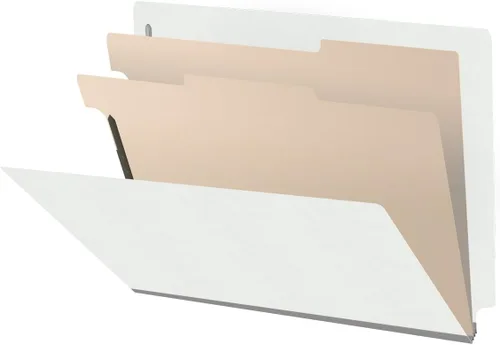 Vista 15 de Carpetas de color resistentes con pestaña final, tamaño carta de 18 puntos, 2 expansiones, 2 divisores, azul (caja de 10)