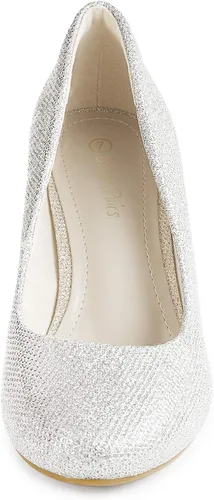 Vista 2 de DREAM PAIRS Luvly - Zapatos de tacón bajo para fiesta de boda para mujer