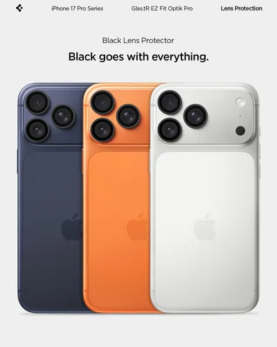 Vista 3 de Spigen Protector de pantalla para lente de cámara [GlasTR EZ Fit Optik Pro] diseñado para iPhone 17 Pro Max iPhone 17 Pro iPhone 16 Pro Max 16