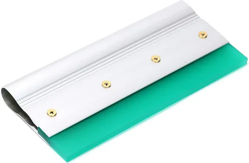 Vista 6 de Escobilla de tinta de serigrafía de 6 pulgadas con mango de aluminio, durómetro 75, escobilla plana para impresión manual de bricolaje, patrones