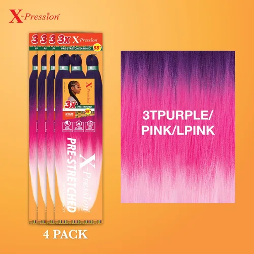 Vista 182 de Sensationnel X-Pression - Trenzas prestiradas, 3 unidades, 58 pulgadas, paquete de 1 unidad, 1B