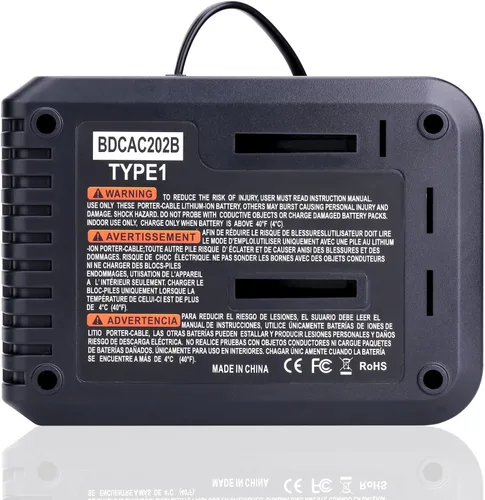 Vista 7 de 20V MAX Fast Battery Charger Compatible with Black and Decker 12V 20V Lithium Battery, Compatible with Black and Decker Lithium Charger 20 Volt