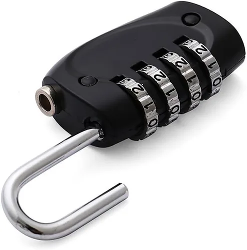 Vista 6 de 4-Dial Combination Padlocks (2 Pack) - Resettable Metal Security Locks for Luggage, Gym, Travel & Storage (Black+Colorful)
