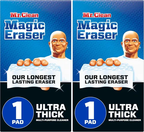 Vista 7 de Mr. Clean Magic Eraser - Limpiador multiuso ultra grueso, esponja de borrador mágico, limpiador multisuperficie, 1 unidad