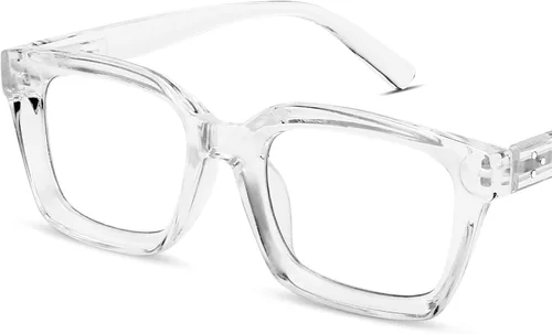 Vista 13 de IBOANN Gafas de luz azul de gran tamaño para mujer, gafas de moda funky con aspecto preppy, reducen la fatiga de la pantalla, gafas de computadora
