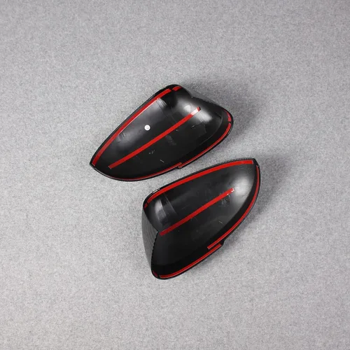 Vista 5 de Funda protectora de espejo retrovisor para Nissan Rogue 2021 2022 2023 2024 2025 con patrón de fibra de carbono ABS
